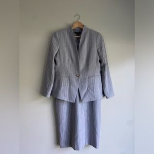 Ann Taylor Pinstripe Work Dress and Suit Coat - Size 8P